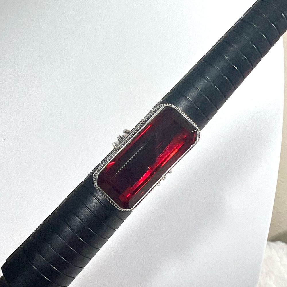 Garnet 925 Vintage Style synthetic Gemstone Ring size 10.5